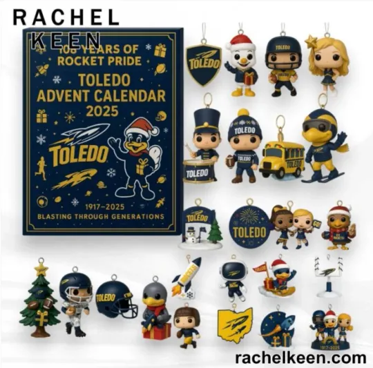 Discover NEW! Toledo Rockets 108 Years of Rocket Pride Advent Calendar 2025  Holiday Gifl