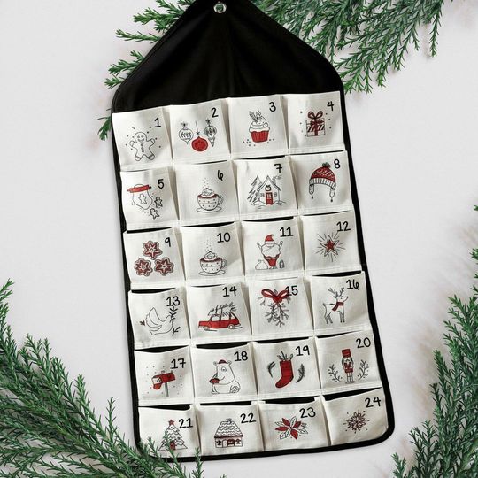 Fabric Advent Calendar Christmas Countdown Keepsake for Kids and Families