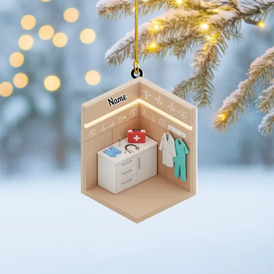 Discover Personalized Medical Room Christmas Ornament, Nurse Doctor Room Ornament Gift