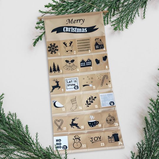 Fabric Advent Calendar Christmas Countdown Keepsake for Kids and Families