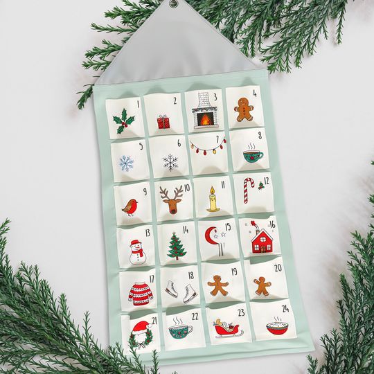 Fabric Advent Calendar Christmas Countdown Keepsake for Kids and Families