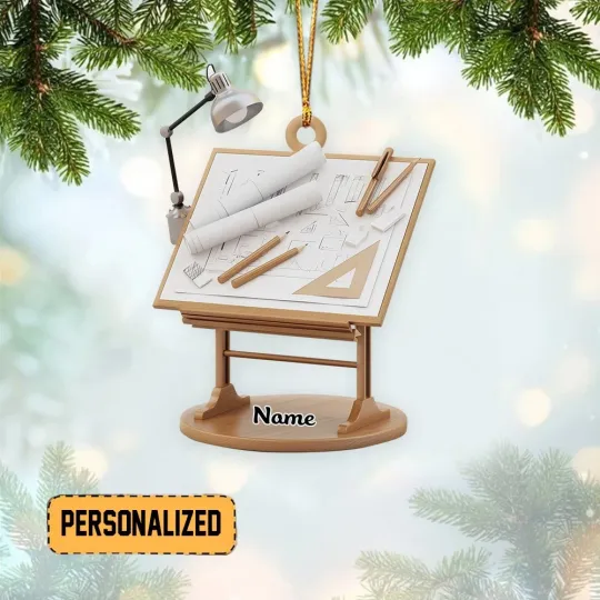 Discover Personalized Architect Christmas Ornament, Construction Engineering Ornament Gift