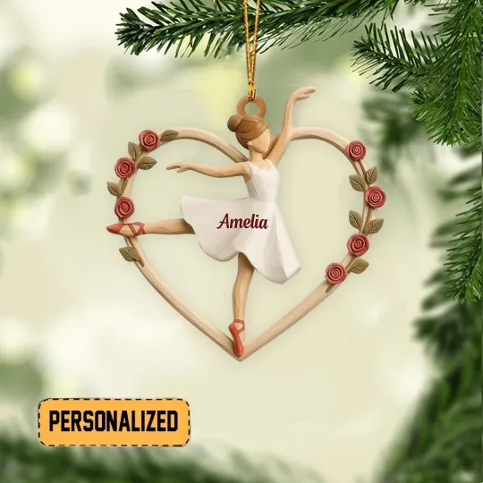 Discover Personalized Ballet Dancing Christmas Ornament, Ballerina Dancer Ornament Gift