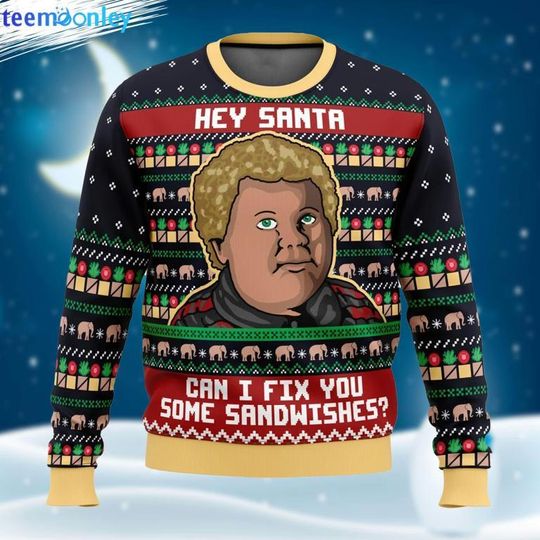 Sandwiches For Santa Bad Santa Sandwiches Christmas Ugly Sweater, Funny Ugly Holiday Jumper, Cozy Gift for Him Her, Festive Winter Sweater