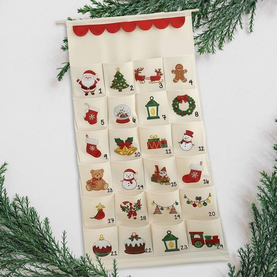 Fabric Advent Calendar Christmas Countdown for Kids and Families