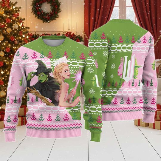 Discover Wicked Ugly Christmas Sweater, Changed For Good Xmas Sweater, Wicked Musical Movie Fan, Christmas Gift