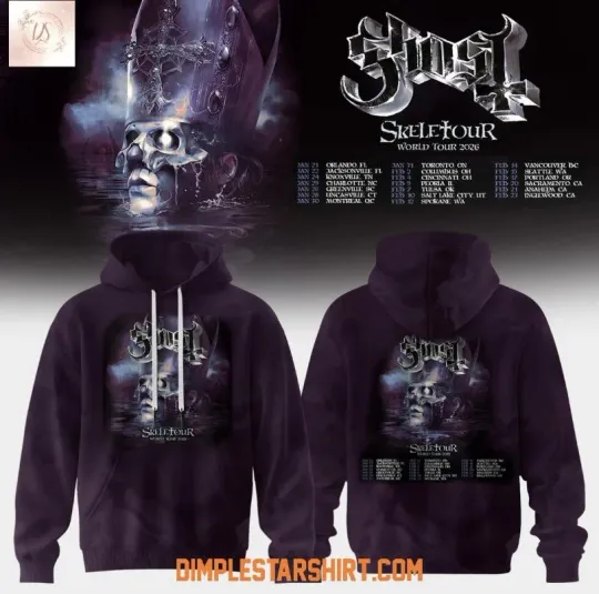 Ghost Band Skeletour World Tour 2026 3D Hoodie