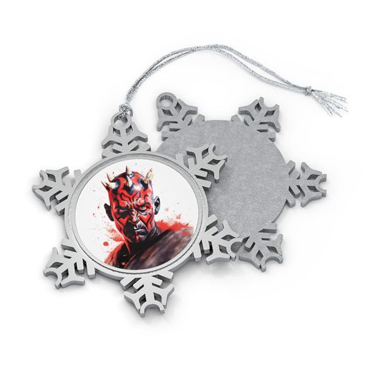 Discover Star Wars Darth Maul Sith Lord Pewter Snowflake Ornament, Star Wars Christmas, Star Wars Ornament, Darth Maul Ornament, Darth Maul Gift