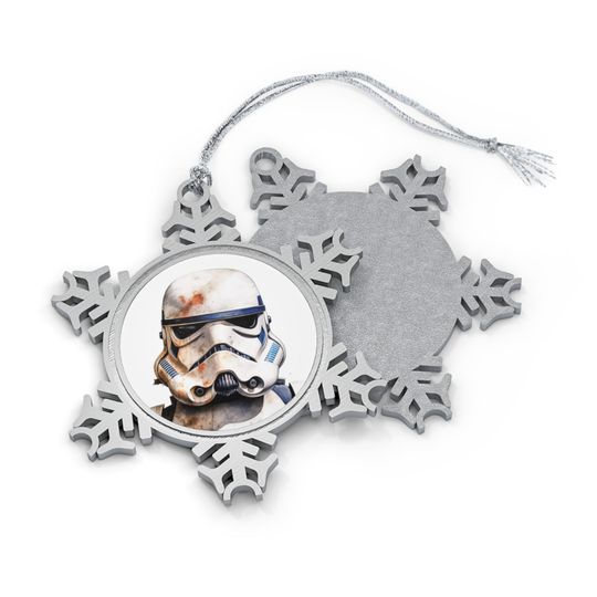 Discover Star Wars Stormtrooper Pewter Snowflake Ornament, Christmas Decoration, Star Wars Holiday Gift, Star Wars Ornament, Stormtrooper Ornament
