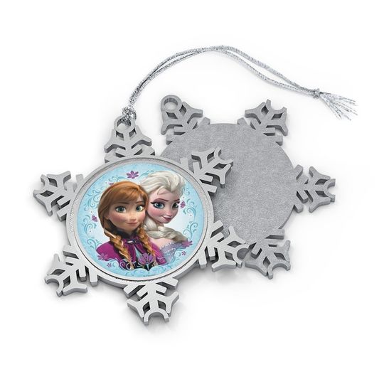 Disney Frozen Pewter Snowflake Ornament, Anna and Elsa Ornament, Frozen Ornament, Queen Elsa, Princess Anna, Disney Ornament