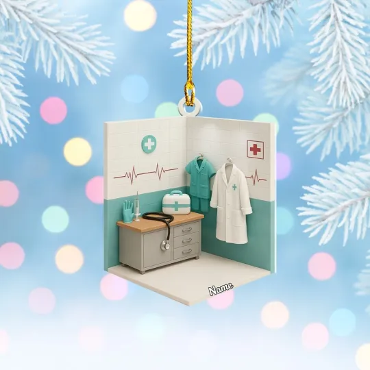 Discover Personalized Medical Room Christmas Ornament, Nurse Doctor Room Ornament Gift