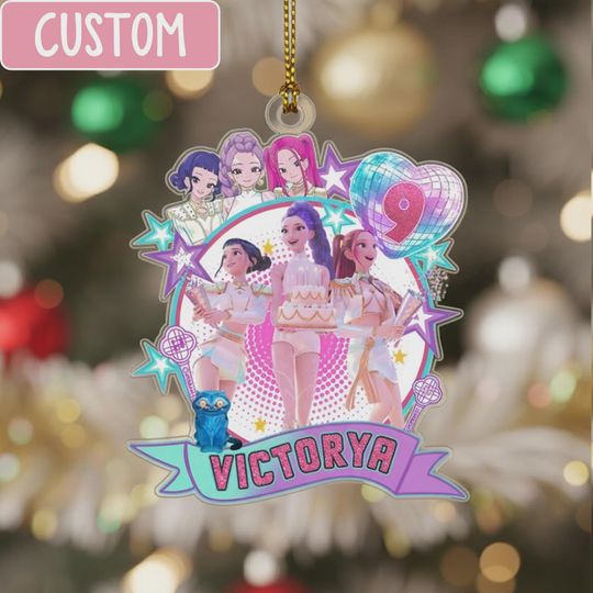 Discover Personalized Name KPOP Ornament, KPOP Christmas Keepsake, Huntrix Ornament