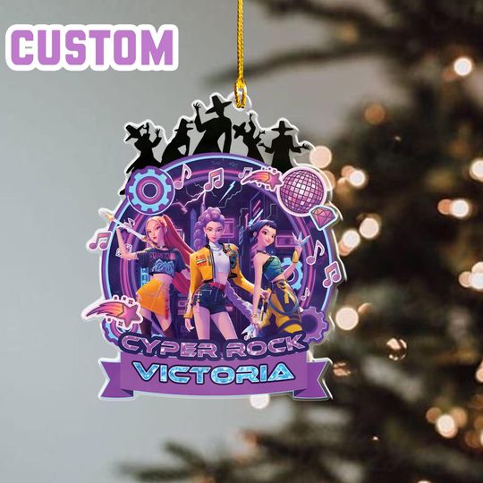 Discover Personalized Name KPOP Ornament, KPOP Christmas Keepsake, Huntrix Ornament
