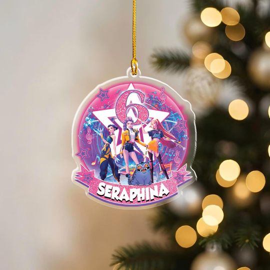Discover Personalized Name KPOP Ornament, KPOP Christmas Keepsake, Huntrix Ornament