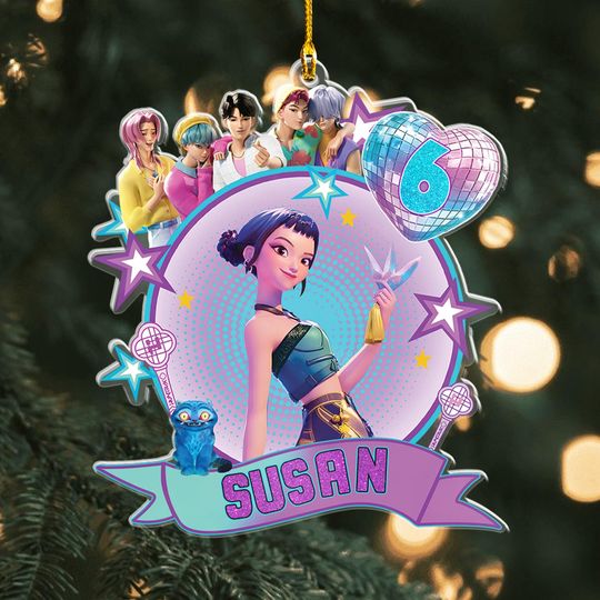 Discover Personalized Name KPOP Ornament, KPOP Christmas Keepsake, Huntrix Ornament