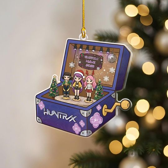 Discover Personalized Name KPOP Ornament, KPOP Christmas Keepsake, Huntrix Ornament
