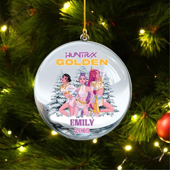 Discover Personalized Name KPOP Demon Hunter Christmas Ornament, Custom Kpop Demon Hunter Ornament