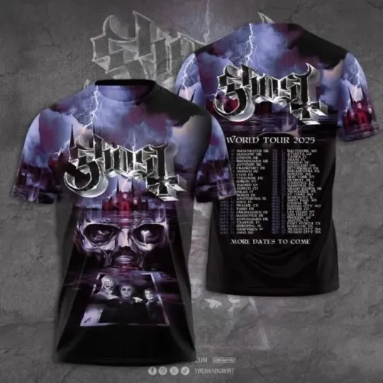 Discover Ghost Rock Band Skeleta World Tour 2025 The Schedule Limited Edition 3D T-Shirt