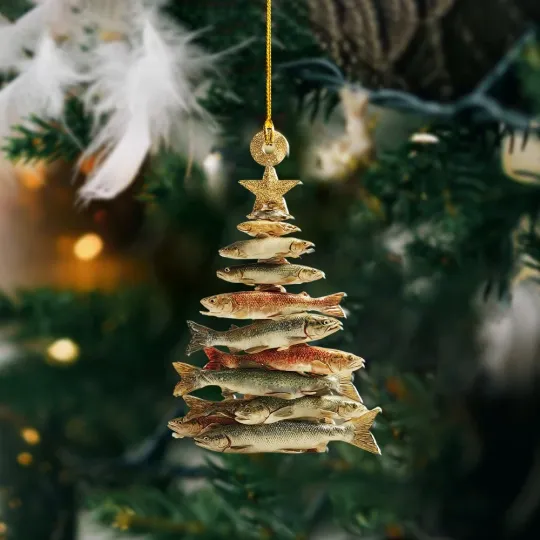 Discover Trout Christmas Ornament, Animal Christmas Tree Hanging Tree