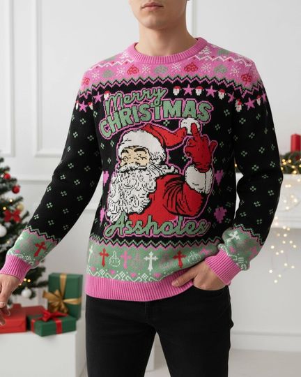 Discover Funny Santa Christmas Ugly Sweater, Funny Holiday Sweater, Xmas Sweater For Men And Women, Christmas Gift