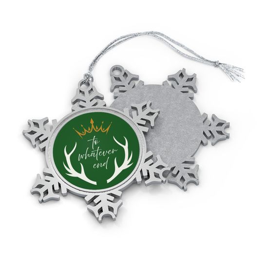 Throne of Glass Ornament: Pewter Snowflake, Winter Holiday Decor