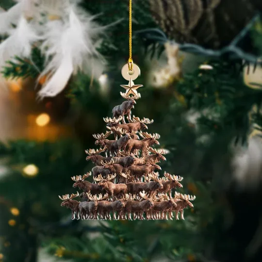 Discover Moose Christmas Ornament, Animal Christmas Tree Hanging Tree