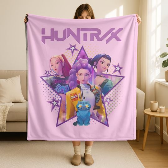 Discover Custom K-pop Demons Hunters Blanket,Personalized Huntrix Demon Hunters Blanket
