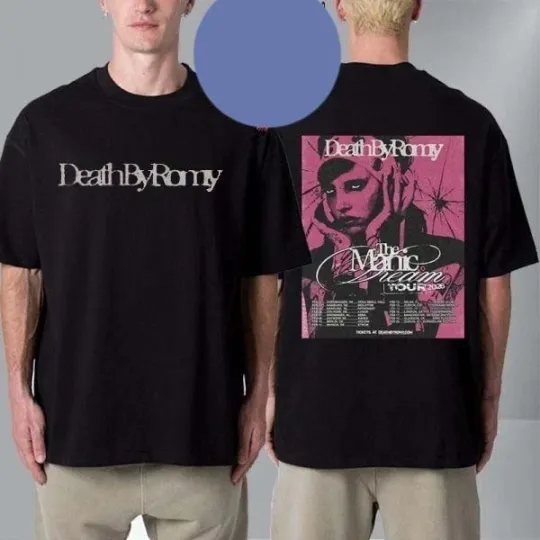 Discover Death By Romy The Manic Dream Tour 2026 Schedule Tour Dates Unisex T-Shirt