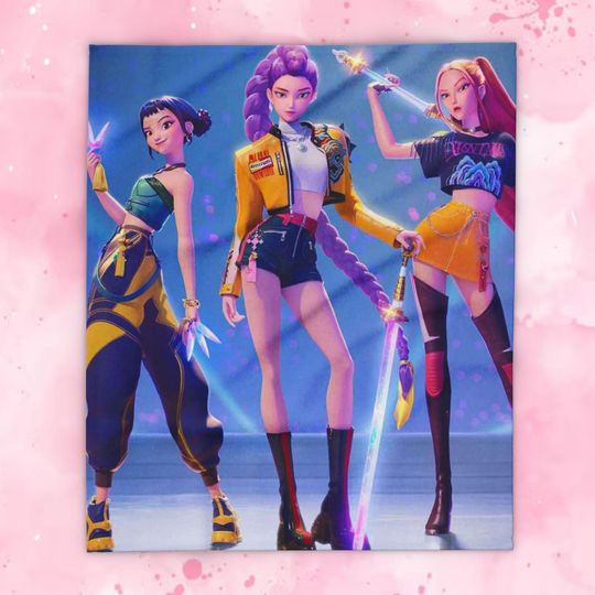 Discover Kpop Demon Hunters Blanket, Christmas Family Gift, Kpop Fun Gift