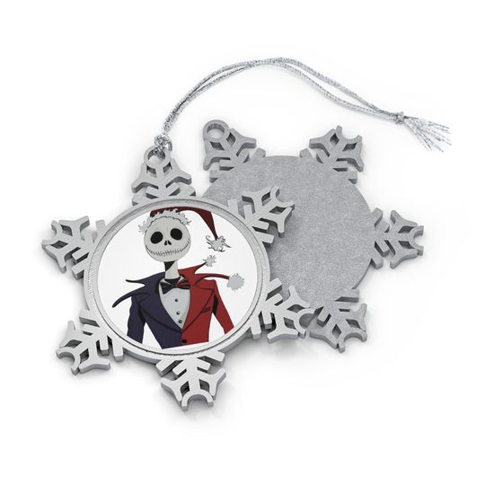 Jack Skellington Portrait Pewter Snowflake Ornament | Christmas Decor | 2025 | Ornament