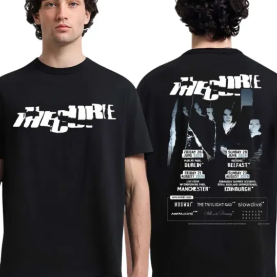 The Cure Tour 2026 Black Double Side Print T-Shirt