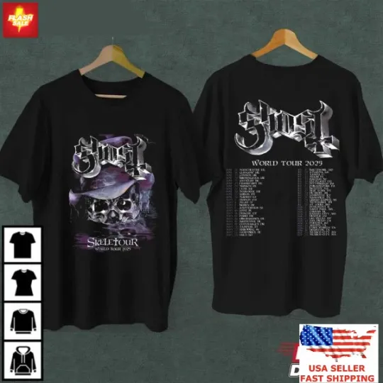 Discover New Apparel Ghost Rock Band Skeletour World Tour 2025 Fan Gift T-Shirt