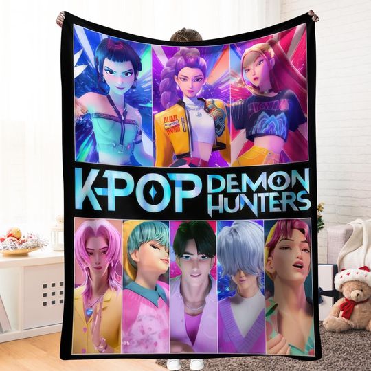 Discover Custom Kpop Demon Hunter Blanket - Personalized Soft Throw with Name