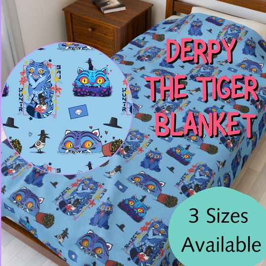 Discover Kpop Demon Hunters Blanket KPDH Blue Tiger Merch Kpop Demon Hunters
