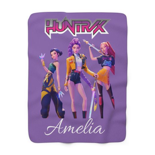 Discover Personalized Kpop Huntrix Blanket, Custom Sherpa Fleece