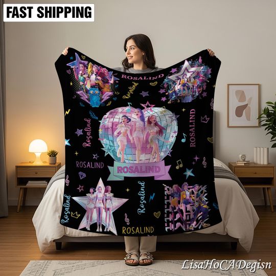 Discover Personalized Huntrix Kpop Demon Hunter Era Blanket with Name, Custom Huntrix Blanket, Anime Blanket, Christmas Family Gift, Kpop Fun Gift