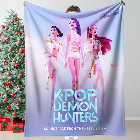 Discover Kpop Demon Hunter Blanket, Soft Anime Flannel Throw - Cozy Plush Blanket for Home - Travel & Camping, Gift for Fans