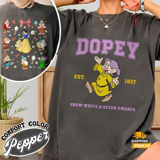 Discover Dopey Dwarf T-Shirt, Disney Snow White Movie Tee, Magic Kingdom Girl's T-Shirt, Disney Princess T-Shirt, Matching T-Shirt
