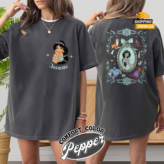 Discover Comfort Colors Jasmine Princess Tshirt, Disney Princess Shirt For Her, Disneyland Trip Shirt, Aladdin Shirt, Magic Kingdom Tee