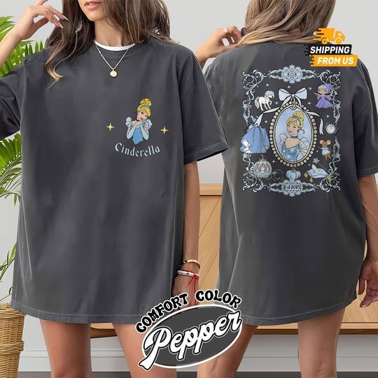 Discover Comfort Colors Cinde Princess Tshirt, Disney Princess Shirt For Her, Magic Kingdom Unisex Shirt, Disneyland Trip Shirt Women