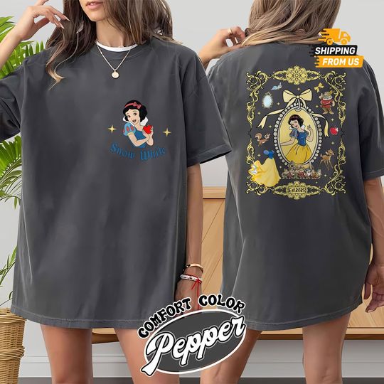 Discover Snow White Princess T-Shirt, Disney Princess Tee for Women, Disneyland Trip Shirt, Snow White and Seven Dwarfs Tee