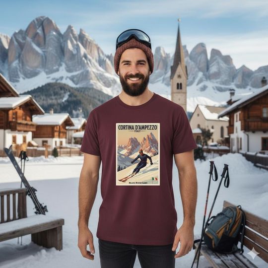 Discover 2026 Winter Games T-Shirt | Milan Cortina Skiing Tee | Olympics Fan Gift | Ski Dolomitie Shirt | Opening Ceremony Top