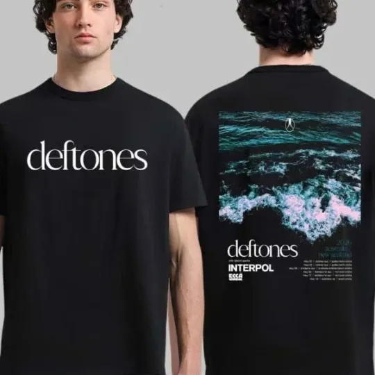 Discover Deftone 2026 Australia NZ Tour T-Shirt Two Sided