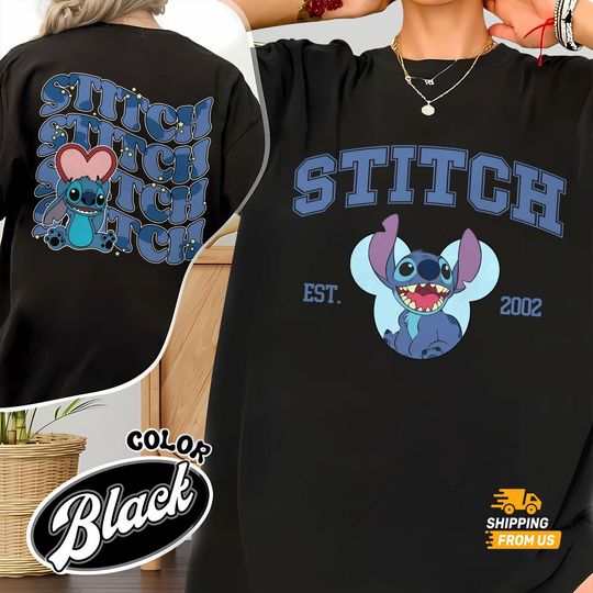 Discover Comfort Colors Disney Stitch Tshirt, Lilo & Stitch Shirt For Women, Stitch 2 Sided Unisex Shirt, Magic Kingdom Tee, Disneyland Trip