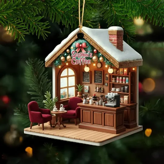 Discover Personalized Cafe Christmas Decorations, Cafe Christmas Tree Decorations