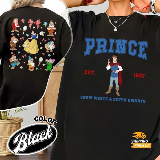 Discover Comfort Colors Prince Tshirt, Disney Snow White Movie Tee, Disney Princess T-shirt, Matching Shirt For Women, Magic Kingdom Tee