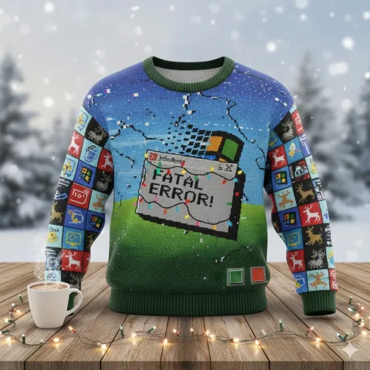 Discover Retro Windows XP Nostalgia Ugly Christmas Sweater Holiday Gift