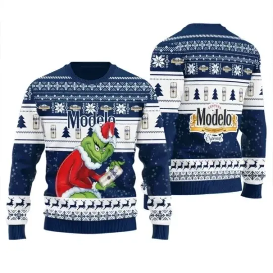 Discover Modelo Santa funny character Ugly Sweater