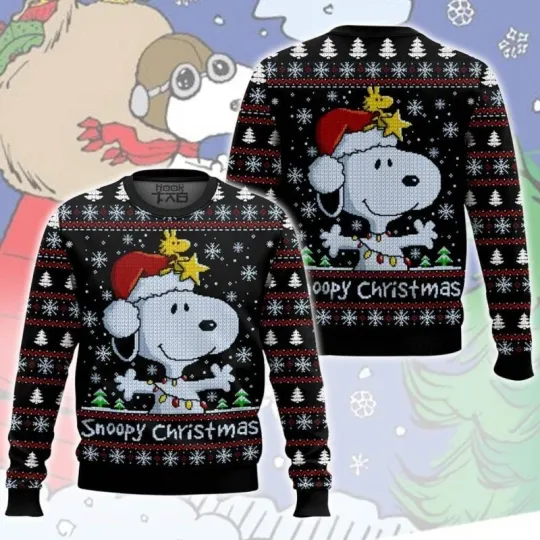 Discover Snoopy Xmas The Charlie Brown and Snoopy Show Ugly Christmas Sweater