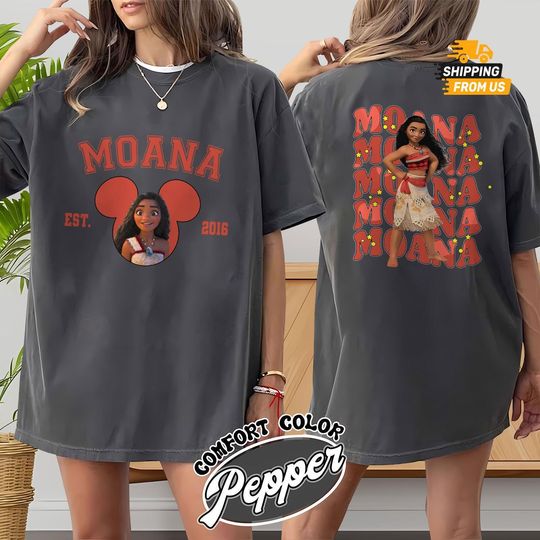 Discover Comfort Colors Moana Princess Tshirt, Disney Princess Shirt For Her, Magic Kingdom Unisex Shirt, Moana Adventure Shirt, Disney Shirt